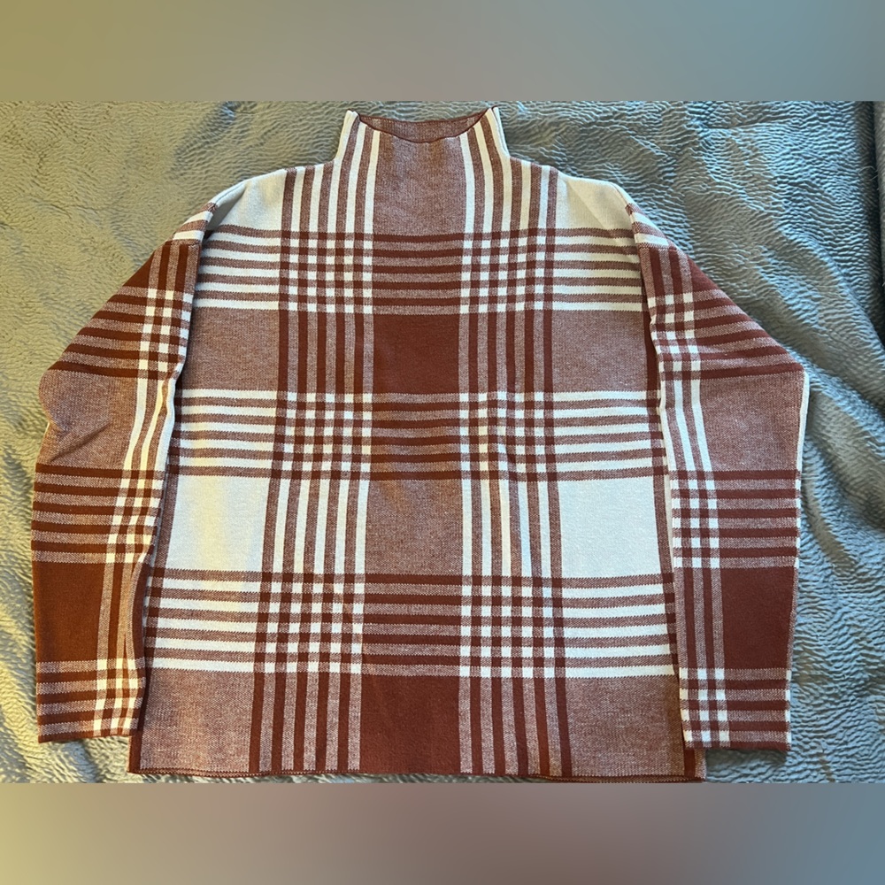 Max Studio woven sweater, color brown and beige, size L